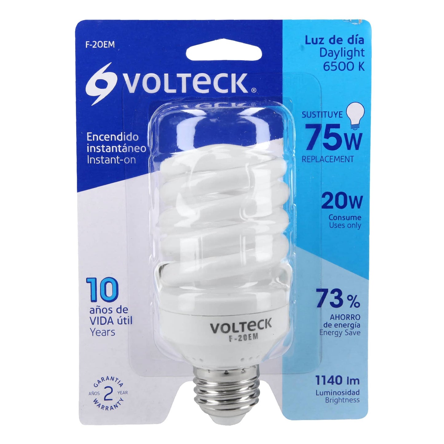 Lámpara espiral mini T2 de 20 W con luz de día