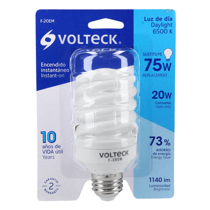 Lámpara espiral mini T2 de 20 W con luz de día