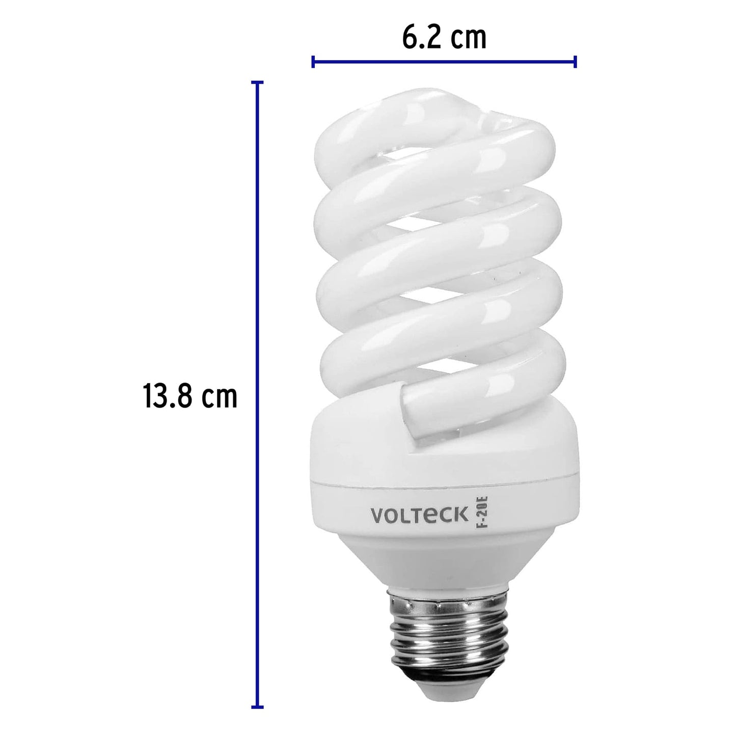 Lámpara espiral T4 de 20 W con luz de día