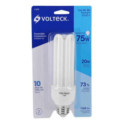 Lámpara triple T4 de 20 W con luz de día