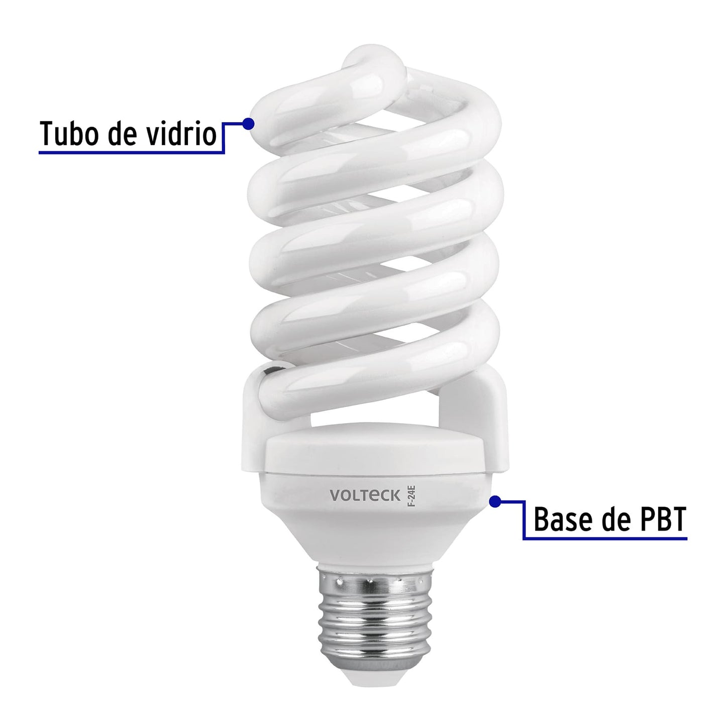 Lámpara espiral T4 de 24 W con luz de día