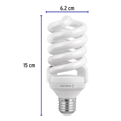 Lámpara espiral T4 de 24 W con luz de día