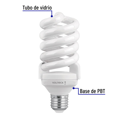 Lámpara espiral T4 de 24 W con luz de día