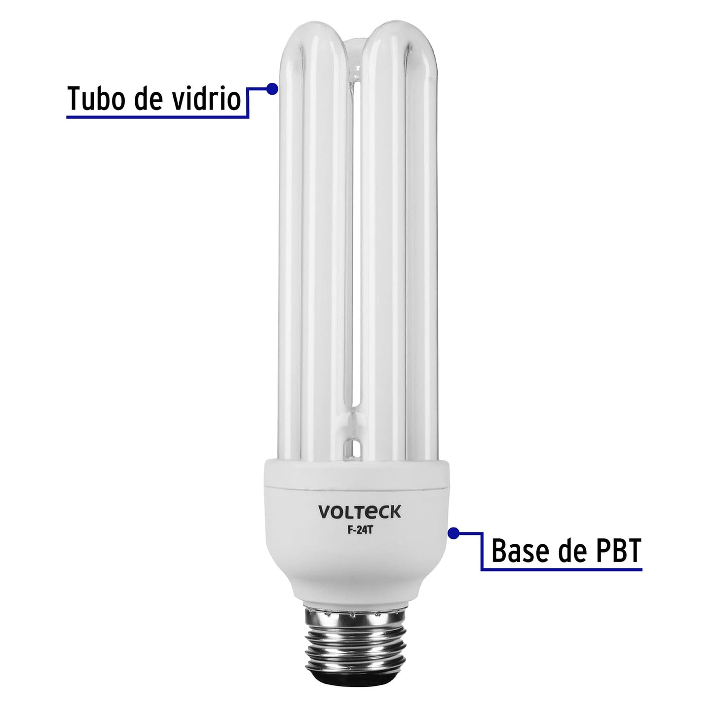 Lámpara triple T4 de 24 W con luz de día