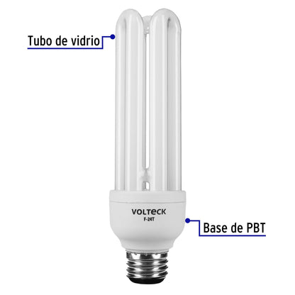 Lámpara triple T4 de 24 W con luz de día