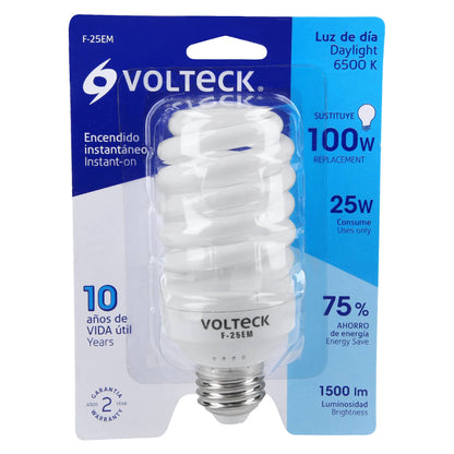 Lámpara espiral mini T2 de 25 W con luz de día