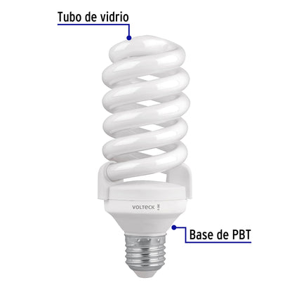 Lámpara espiral T4 de 28 W con luz de día