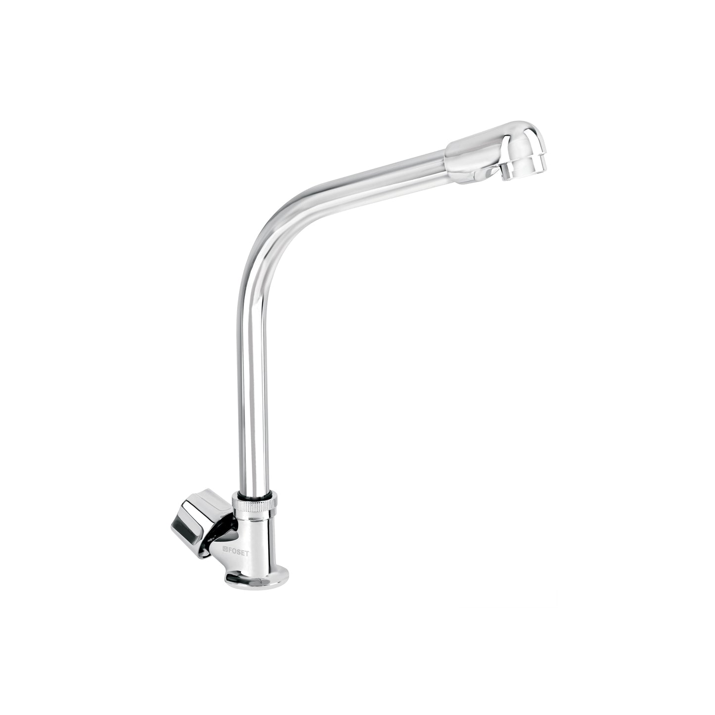 Llave individual para fregadero con cuello tipo cobra y maneral hexagonal