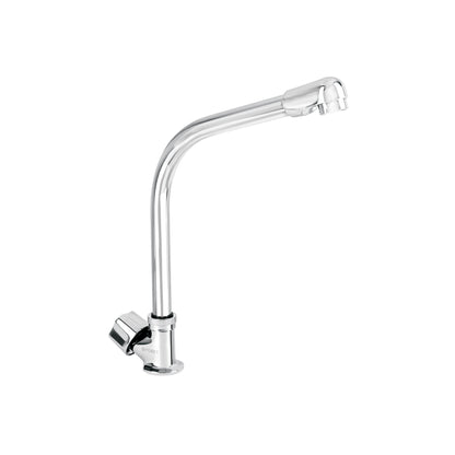 Llave individual para fregadero con cuello tipo cobra y maneral hexagonal