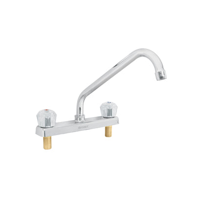 Mezcladora de 8" para fregadero con cuello largo y manerales acrílicos