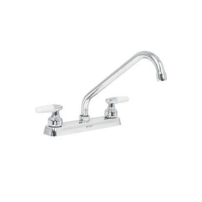 Mezcladora de 8" para fregadero con cuello largo y manerales tipo cono