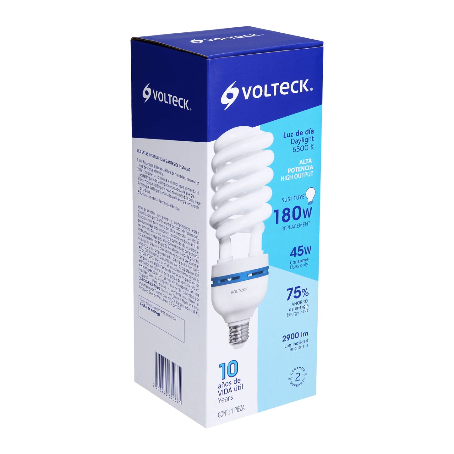 Lámpara espiral T5 de 45 W con luz de día