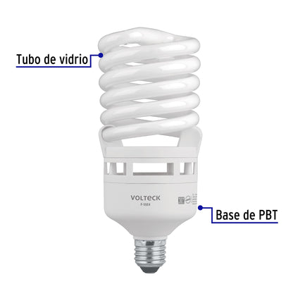 Lámpara espiral T4 de 55 W con luz de día