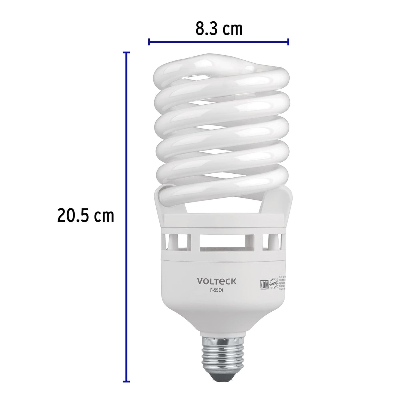 Lámpara espiral T4 de 55 W con luz de día