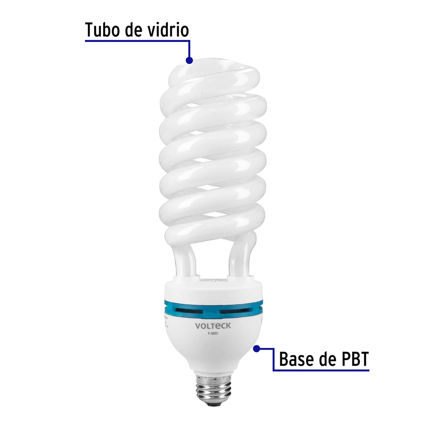 Lámpara espiral T5 de 55 W con luz de día