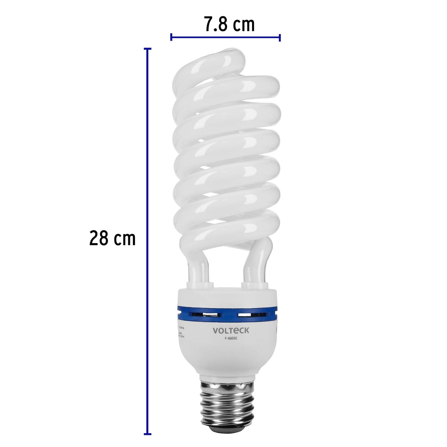Lámpara espiral de 65 W con base E39 y luz de día