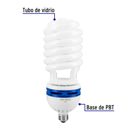 Lámpara espiral fluorescente T5 de 85 W de alta potencia luz de día