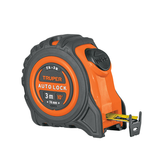 Flexómetro Auto-Lock Contra Impactos 3m Cinta 16 mm