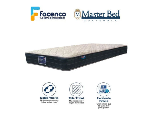 Colchón Marca Masterbed Dorada Estandar Tamaño Individual Confort Suave