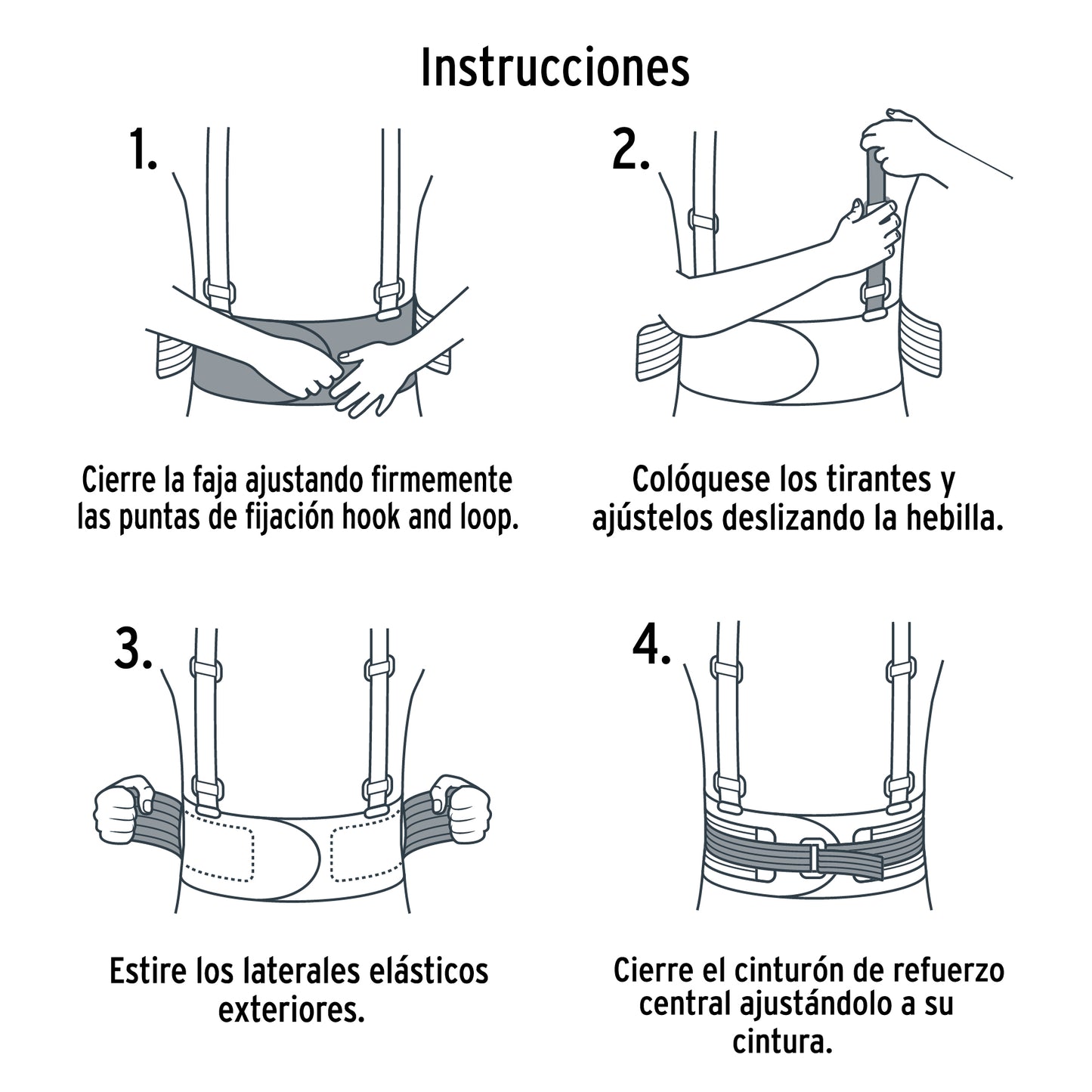 Faja lumbar con tercer cinturón talla M