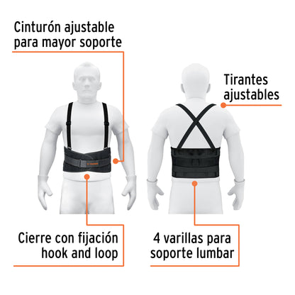 Faja lumbar con tercer cinturón talla XG