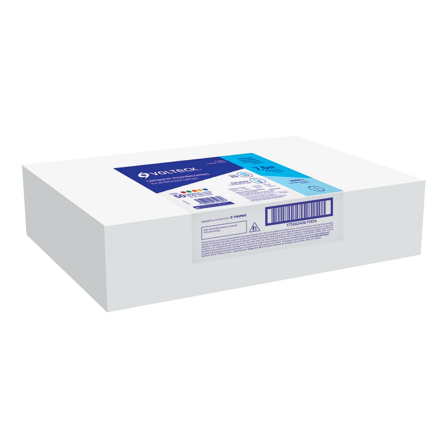 Foco incandescente de colores de 7.5 W con base E12