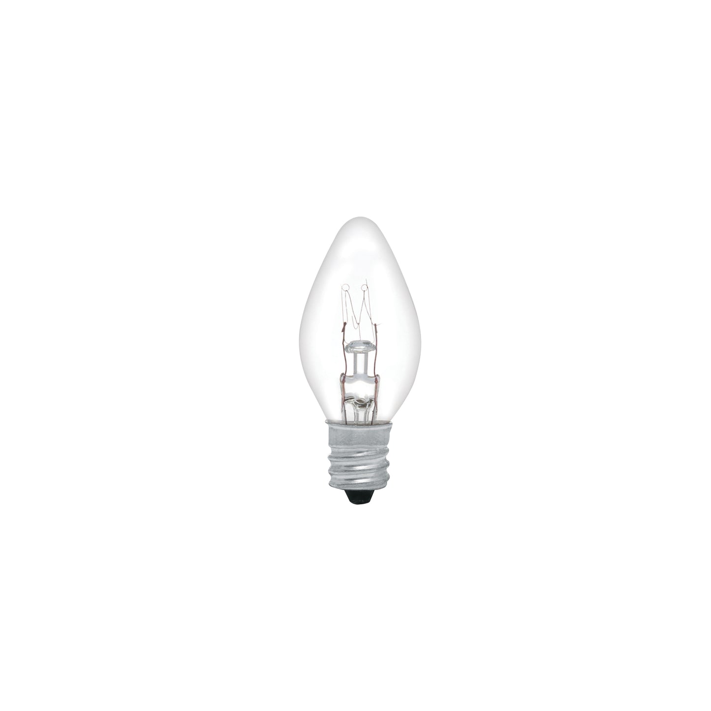 Foco incandescente transparente de 7.5 W con base E12