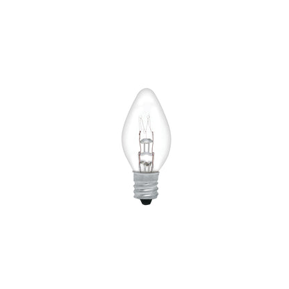 Foco incandescente transparente de 7.5 W con base E12