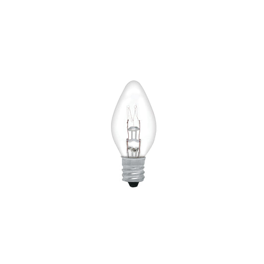 Foco incandescente transparente de 7.5 W con base E12
