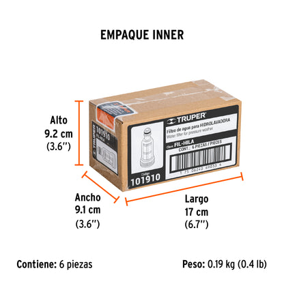 Filtro de agua para HILA-1500/HILA-1800 - SKU 101910