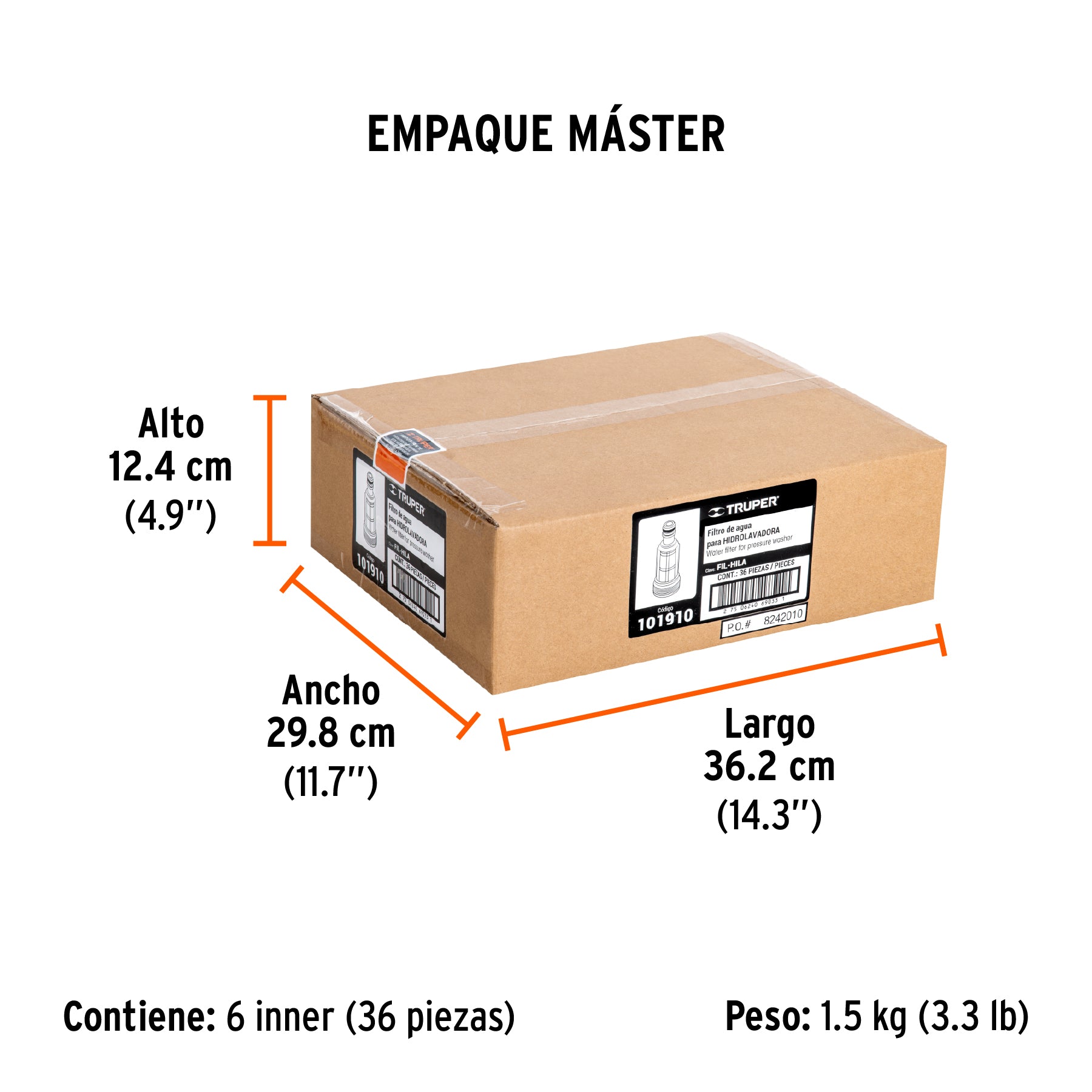 Filtro de agua para HILA-1500/HILA-1800 - SKU 101910