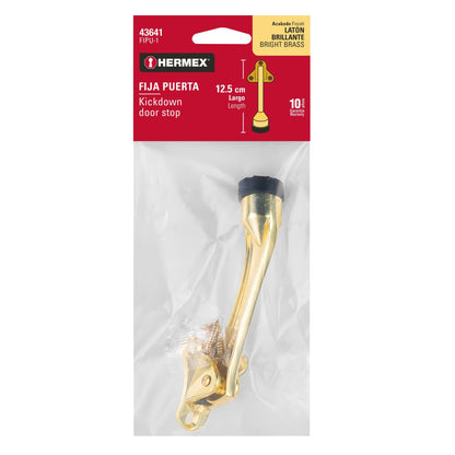 Fijapuerta metálico acabado latón brillante