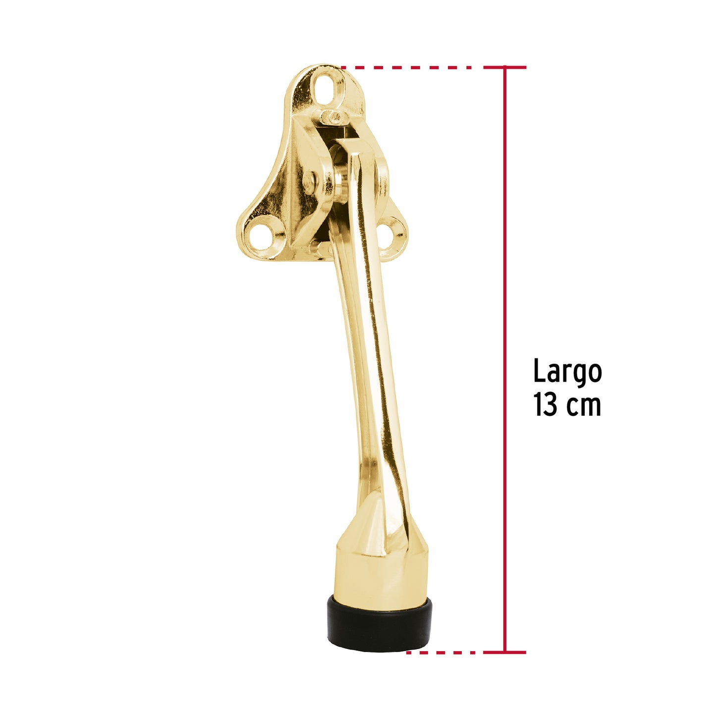 Fijapuerta metálico acabado latón brillante