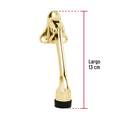 Fijapuerta metálico acabado latón brillante