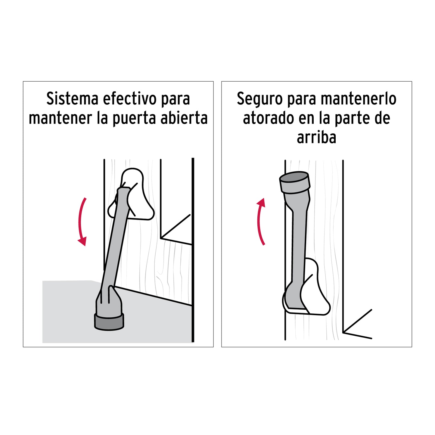 Fijapuerta metálico acabado cromo