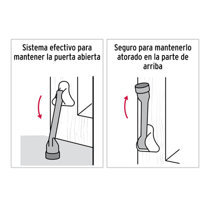 Fijapuerta metálico acabado cromo