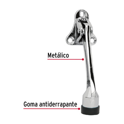 Fijapuerta metálico acabado cromo