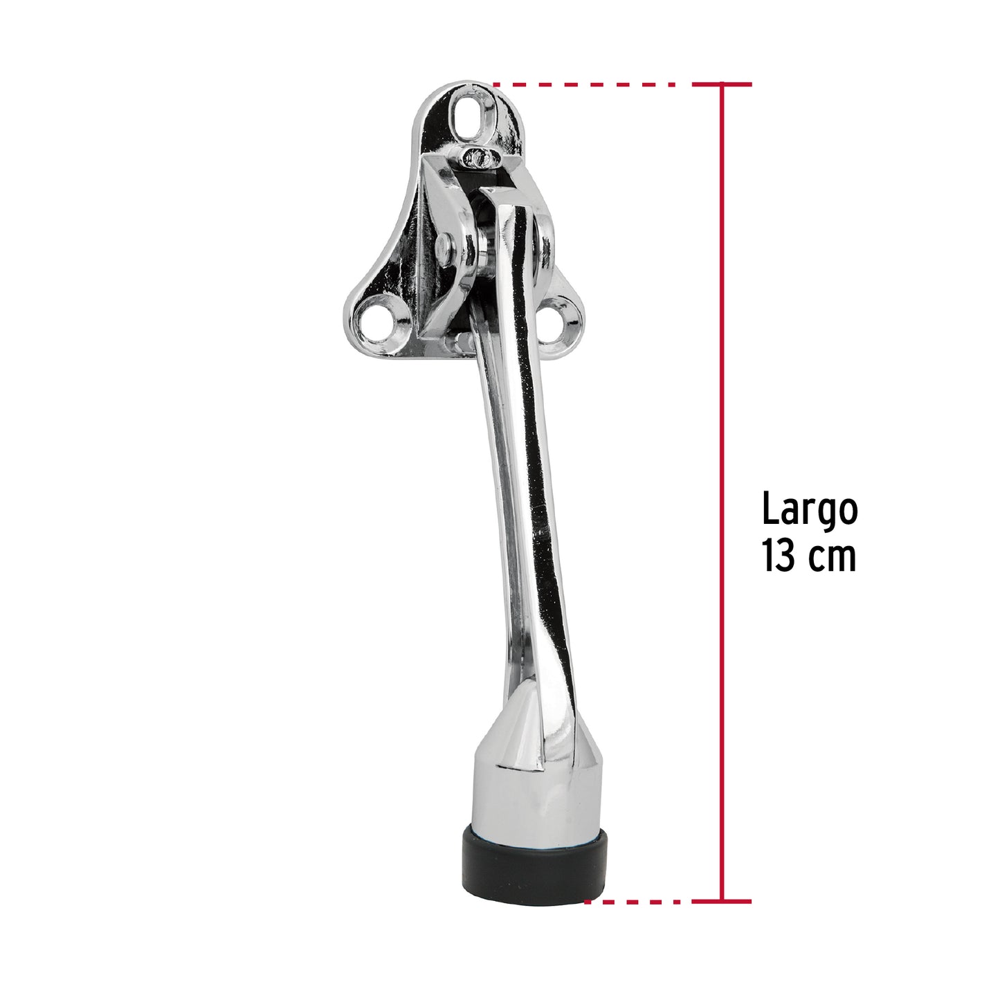 Fijapuerta metálico acabado cromo