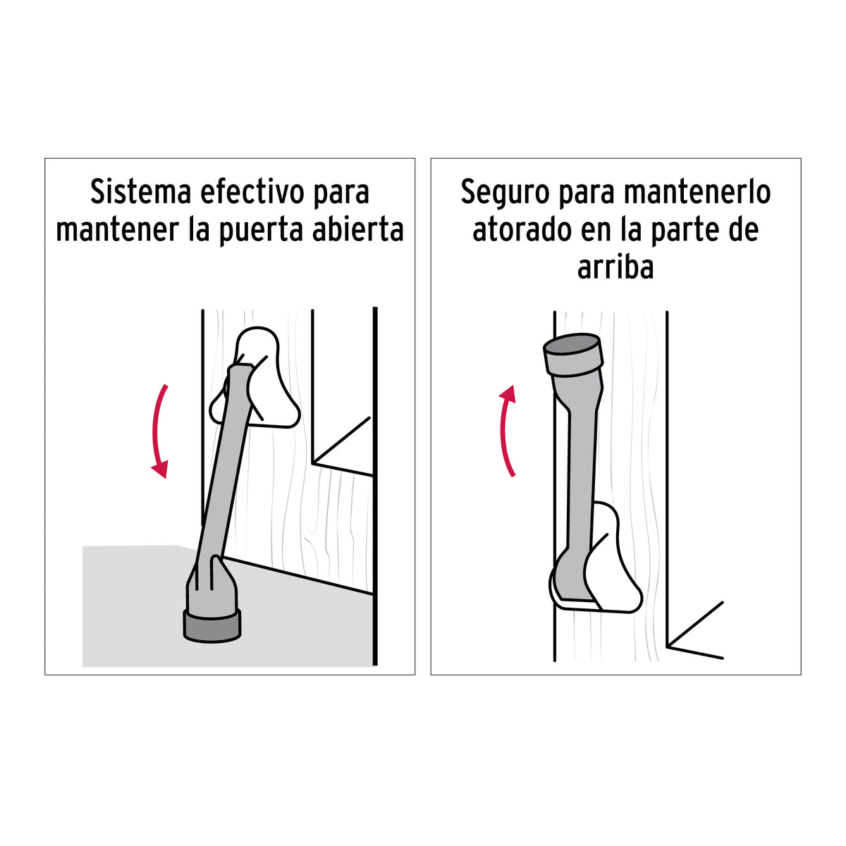 Fijapuerta metálico, acabado negro · vista 4