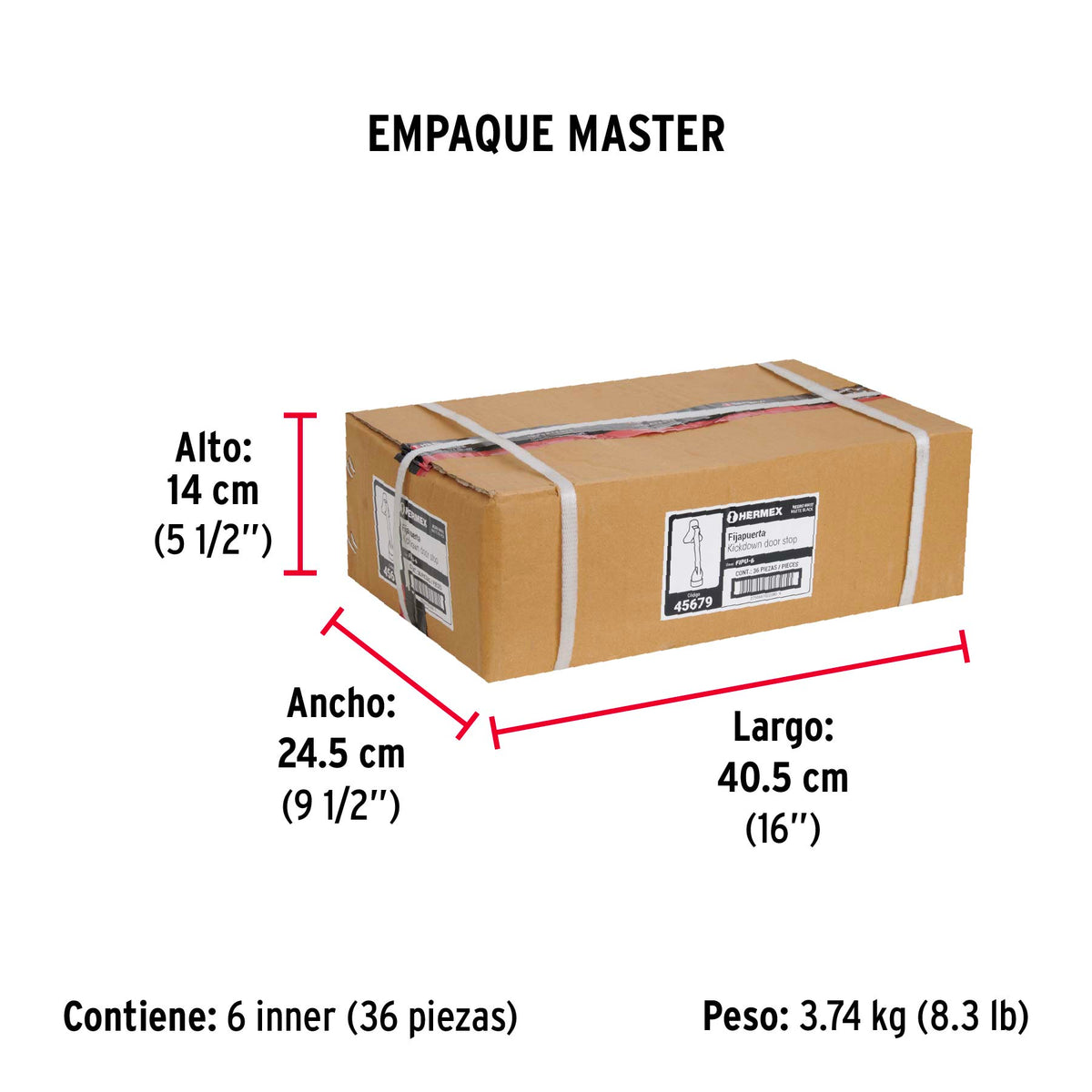 Fijapuerta metálico, acabado negro · vista 6