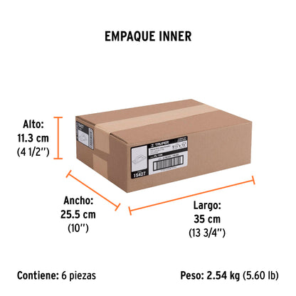 Flota de hule 9-1/2 pulg espesor 5/8 pulg acabado - SKU 15427