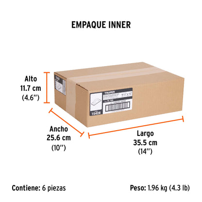 Flota de hule 9-1/2 pulg espesor 5/8 pulg - SKU 15428