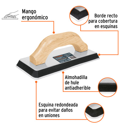 Flota de hule 9-1/2 pulg espesor 5/8 pulg - SKU 15428