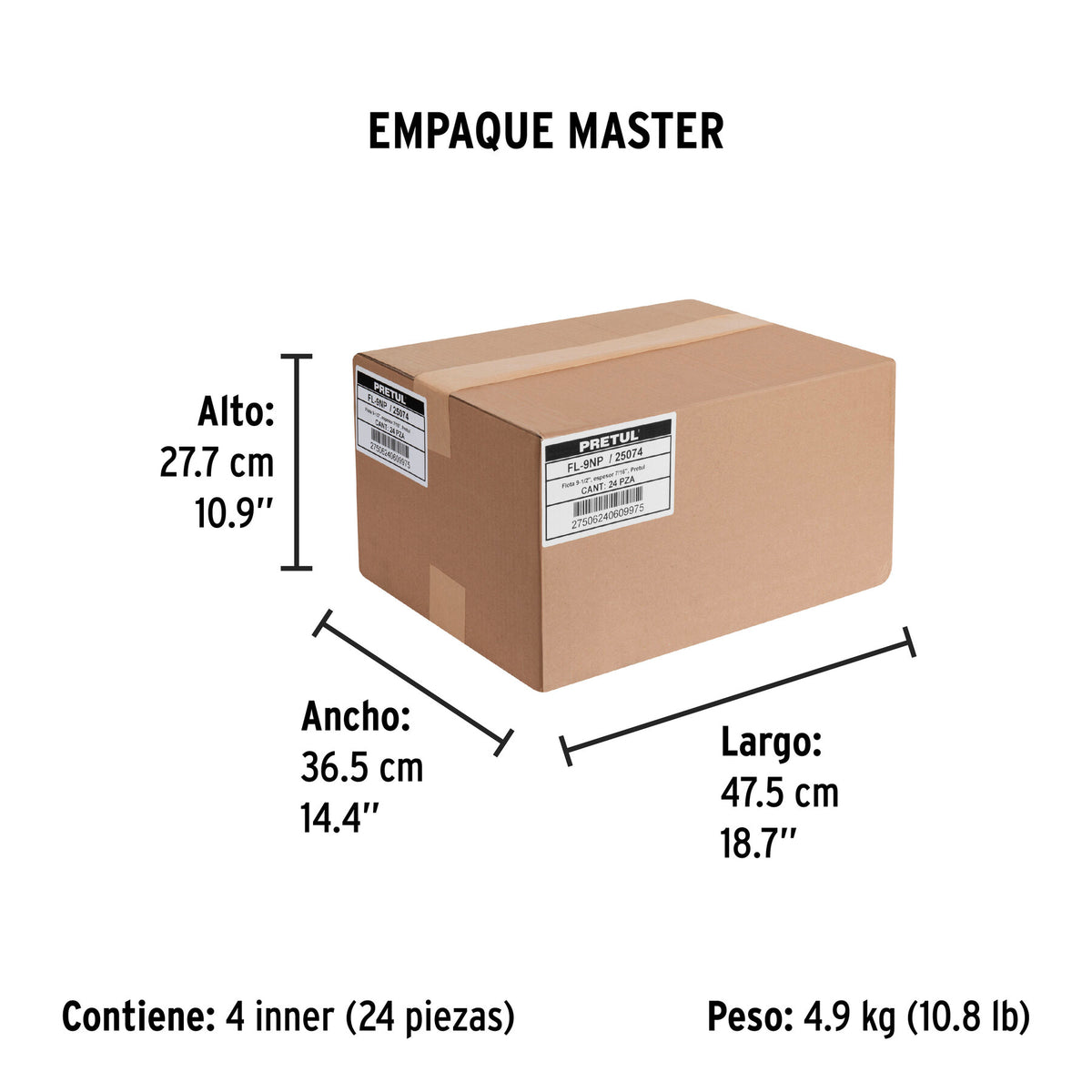 Flota de espuma 9-1/2 pulg espesor 7/16 pulg - SKU 25074