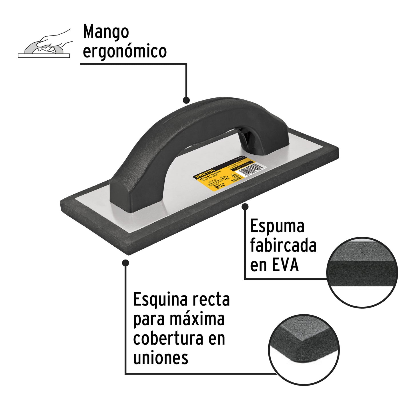 Flota de espuma 9-1/2 pulg espesor 7/16 pulg - SKU 25074