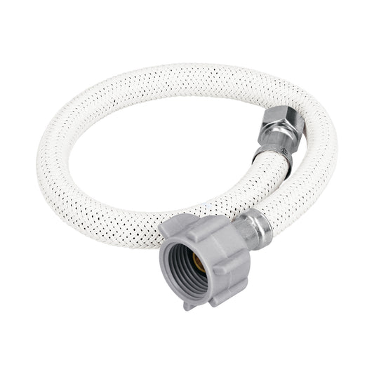 Manguera para lavabo o fregadero de 40 cm con vinilo trenzado y tuerca plástica