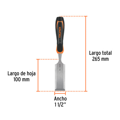 Formón 1-1/2 pulg mango Comfort Grip