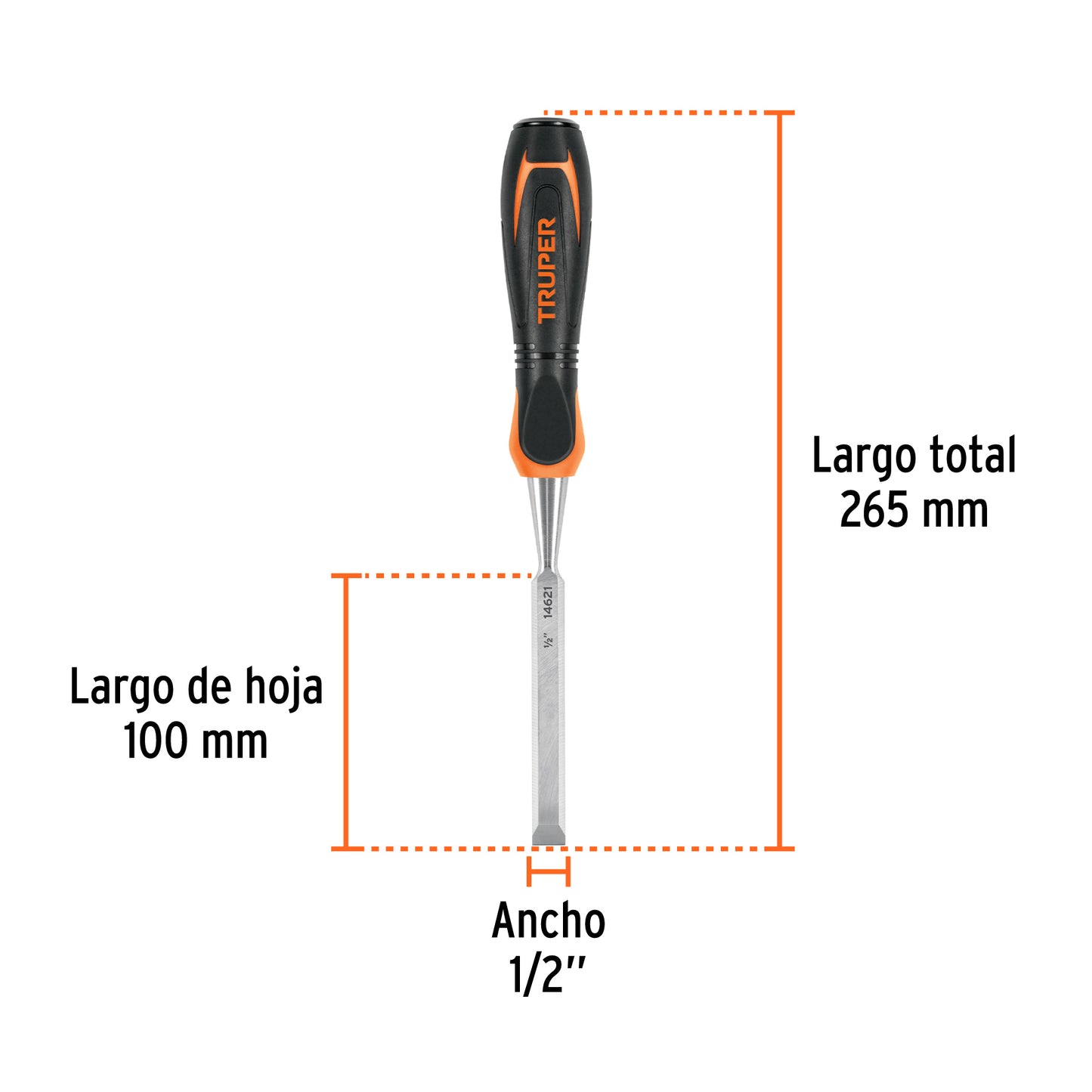 Formón 1/2 pulg mango Comfort Grip