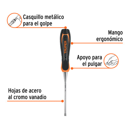 Formón 1/4 pulg mango Comfort Grip
