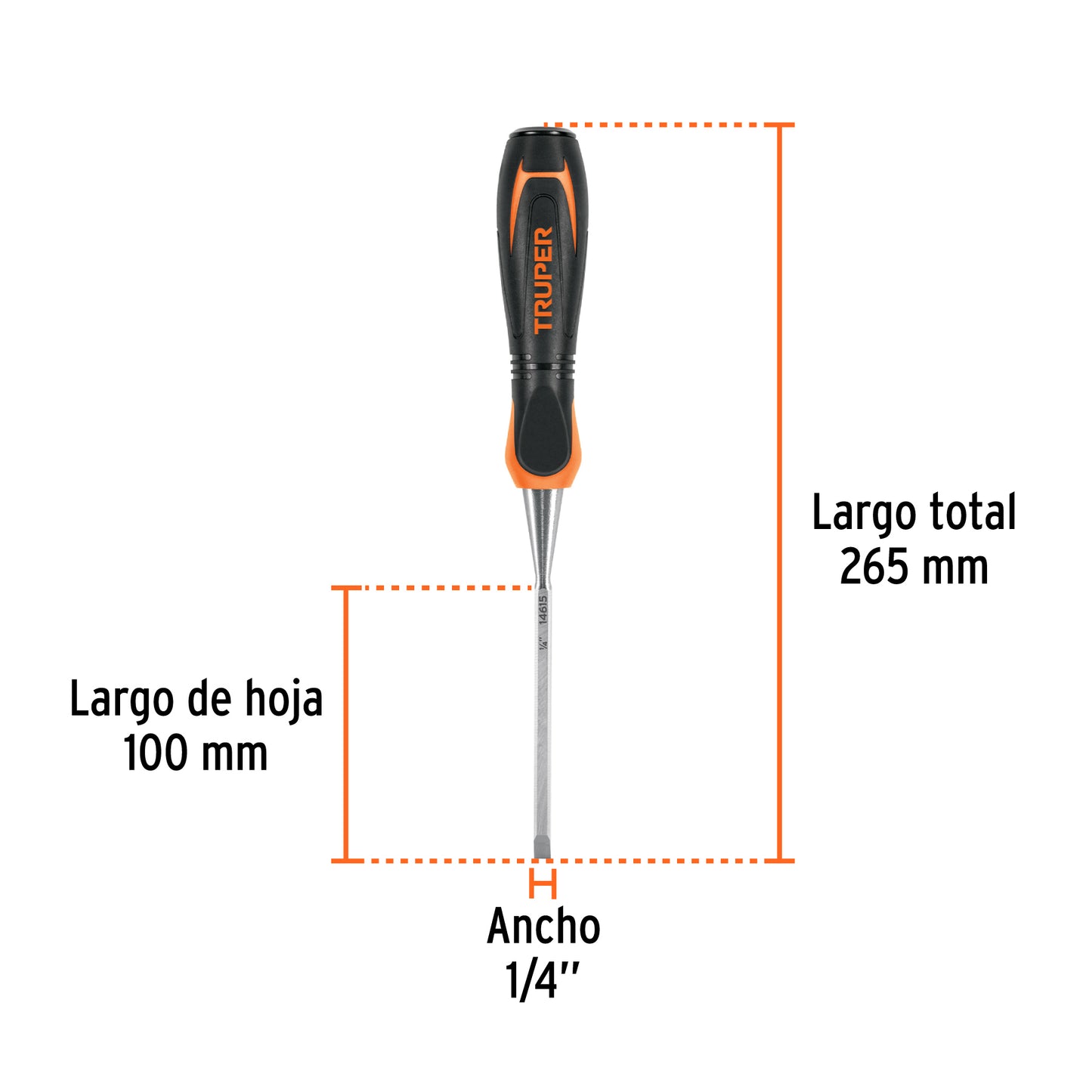 Formón 1/4 pulg mango Comfort Grip